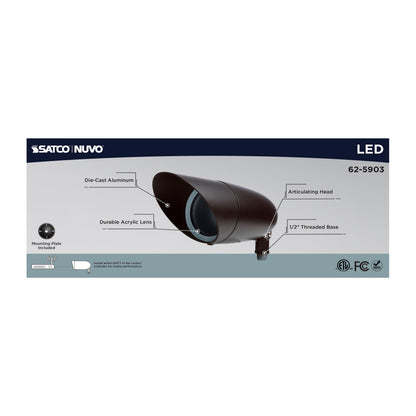 Nuvo 62-5903 12 Watt LED Landscape Floodlight, RGB and 2700K-5000K Tunable White, PAR30