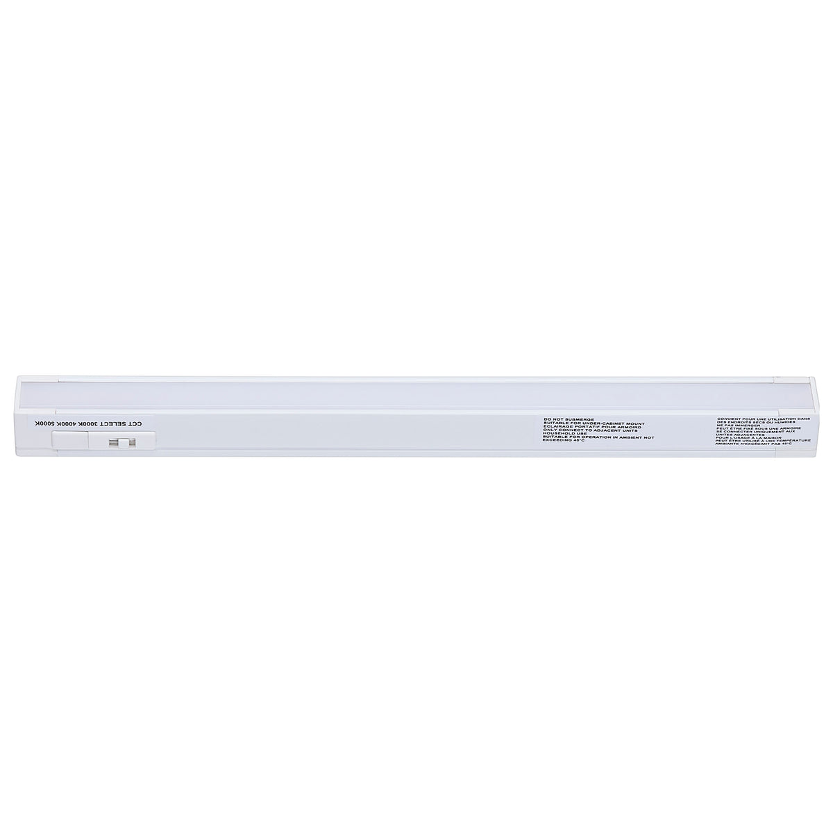 Nuvo 63-402 4 Watt 10-Inch LED Under Cabinet, 30K/40K/50K CCT Selectable, White Finish 120 Volt