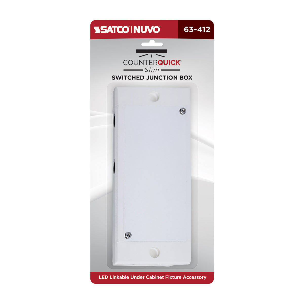 Nuvo 63-412 Junction Box with Switch, White Finish