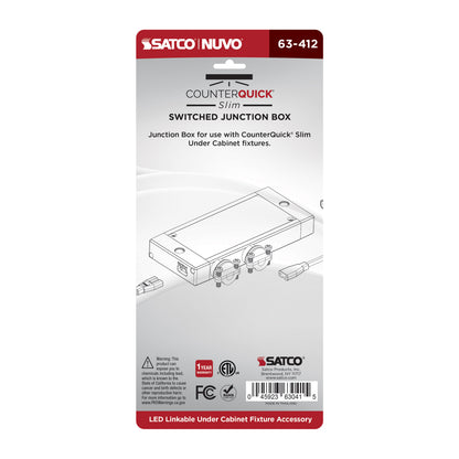 Nuvo 63-412 Junction Box with Switch, White Finish