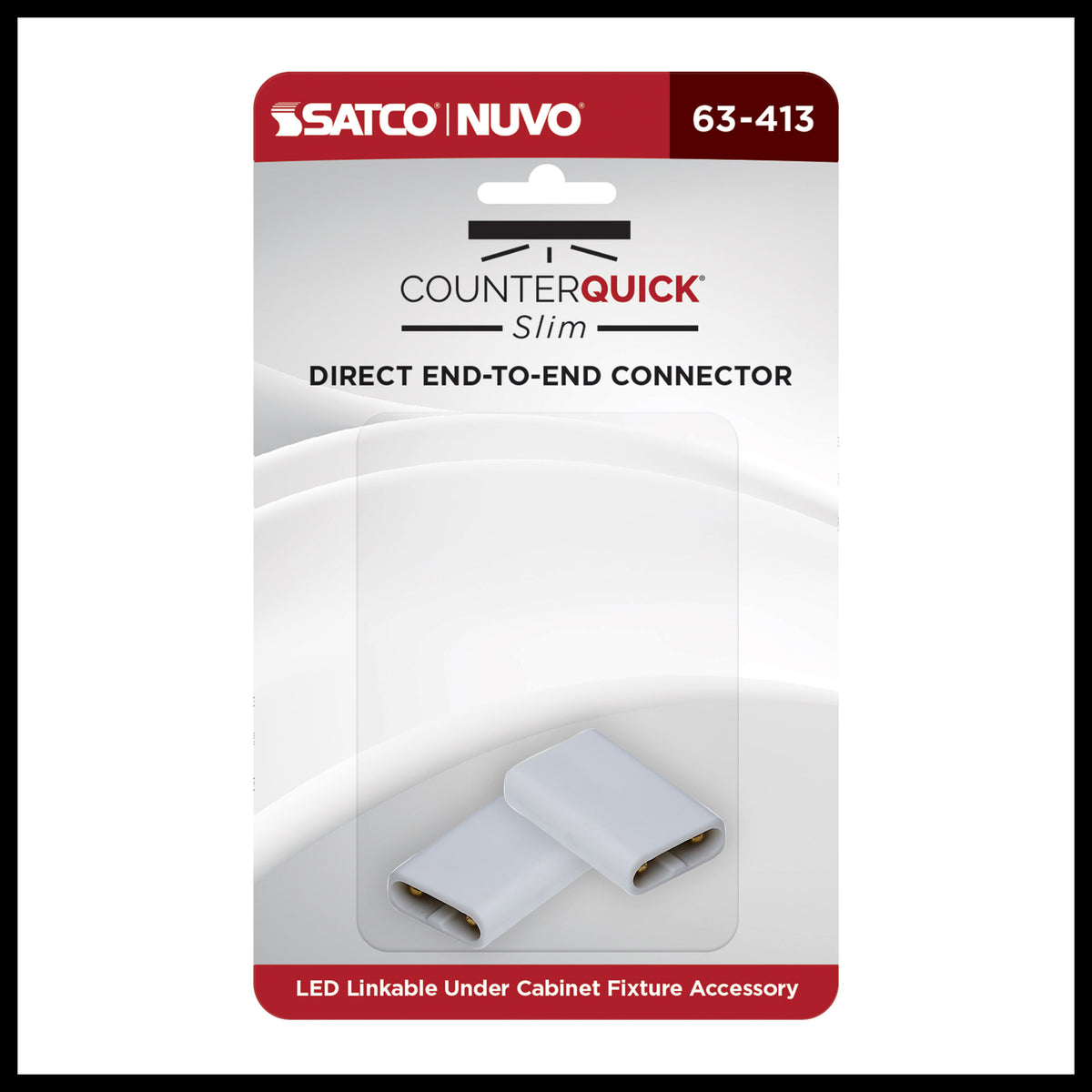 Nuvo 63-413 Direct Connector, End-to-End, White Finish