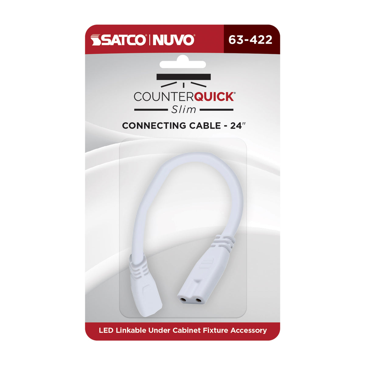 Nuvo 63-422 Connecting Cable, 24-Inch, White Finish