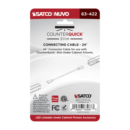 Nuvo 63-422 Connecting Cable, 24-Inch, White Finish