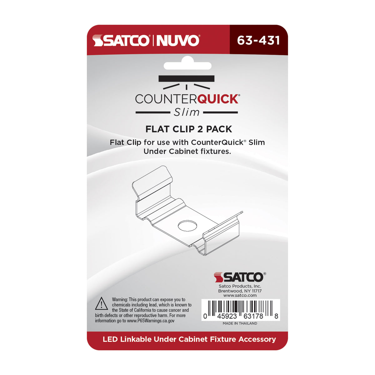 Nuvo 63-431 CounterQuick Slim, Flat Clip, 2-Pack