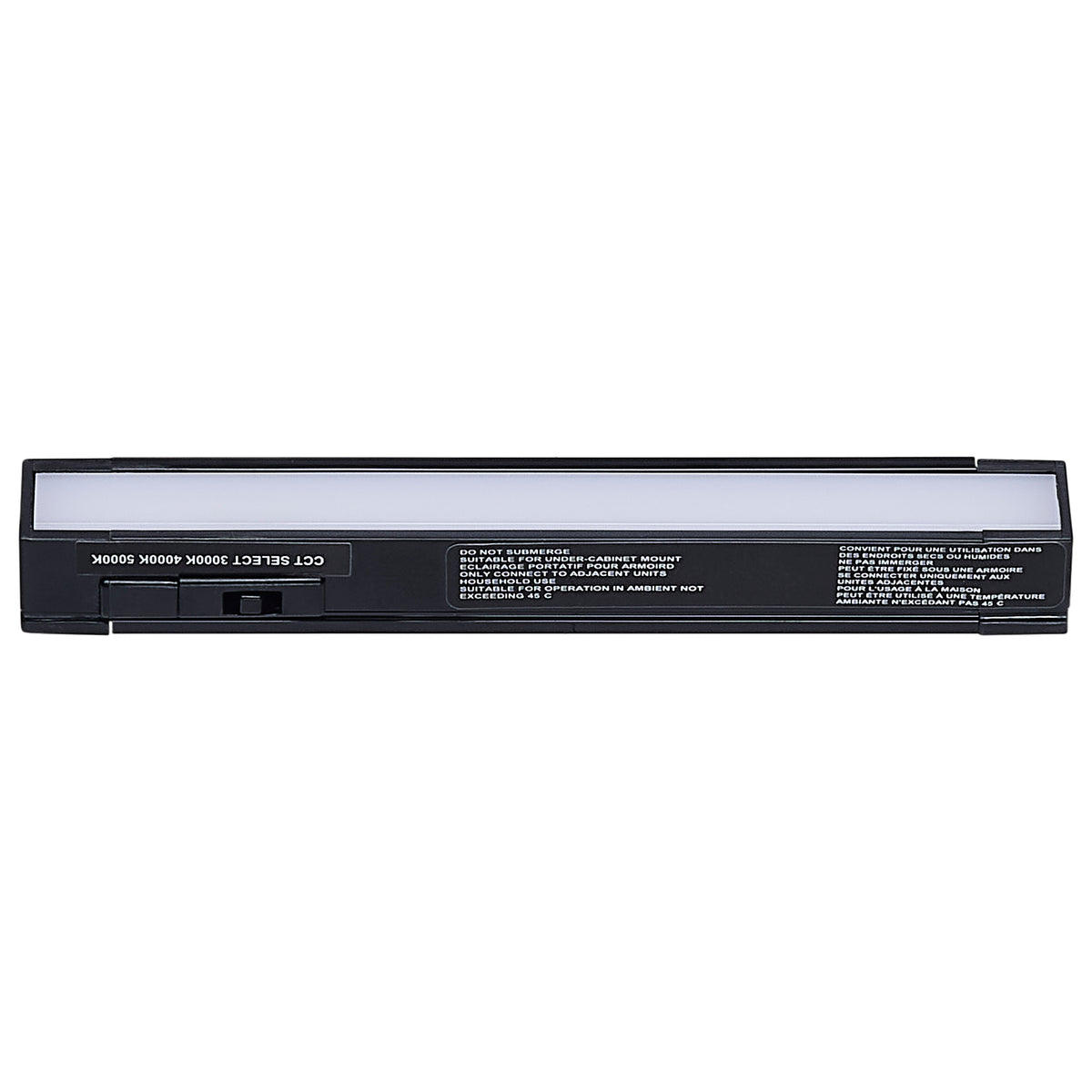 Nuvo 63-451 2 Watt 6-Inch LED Under Cabinet, 30K/40K/50K CCT Selectable, Black Finish