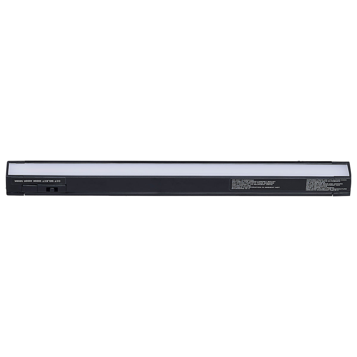 Nuvo 63-452 4 Watt 10-Inch LED Under Cabinet, 30K/40K/50K CCT Selectable, Black Finish 120 Volt