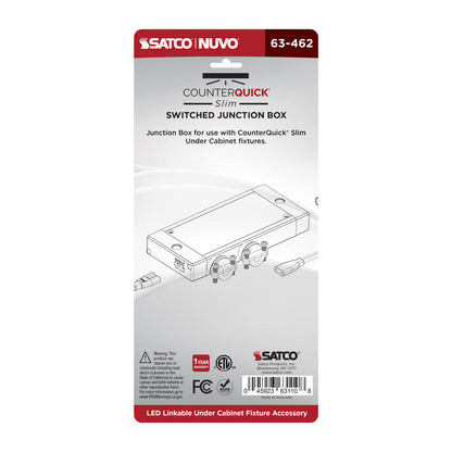 Nuvo 63-462 Junction Box with Switch, Black Finish