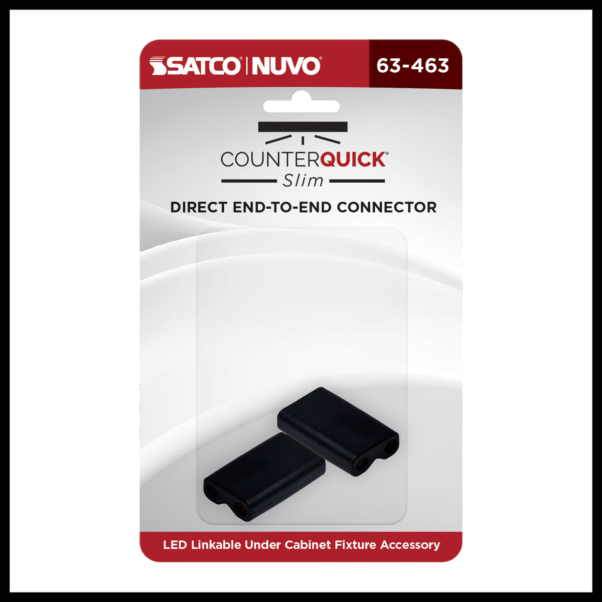 Nuvo 63-463 Direct Connector, End-to-End, Black Finish