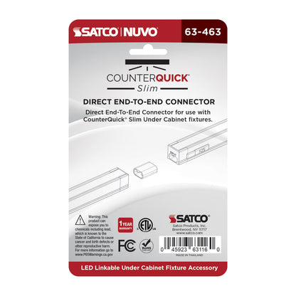 Nuvo 63-463 Direct Connector, End-to-End, Black Finish