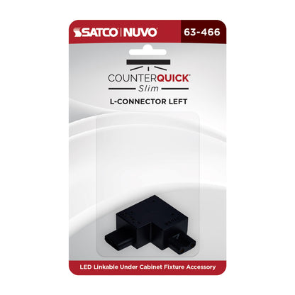 Nuvo 63-466 L-Connector, Left Angle, Black Finish
