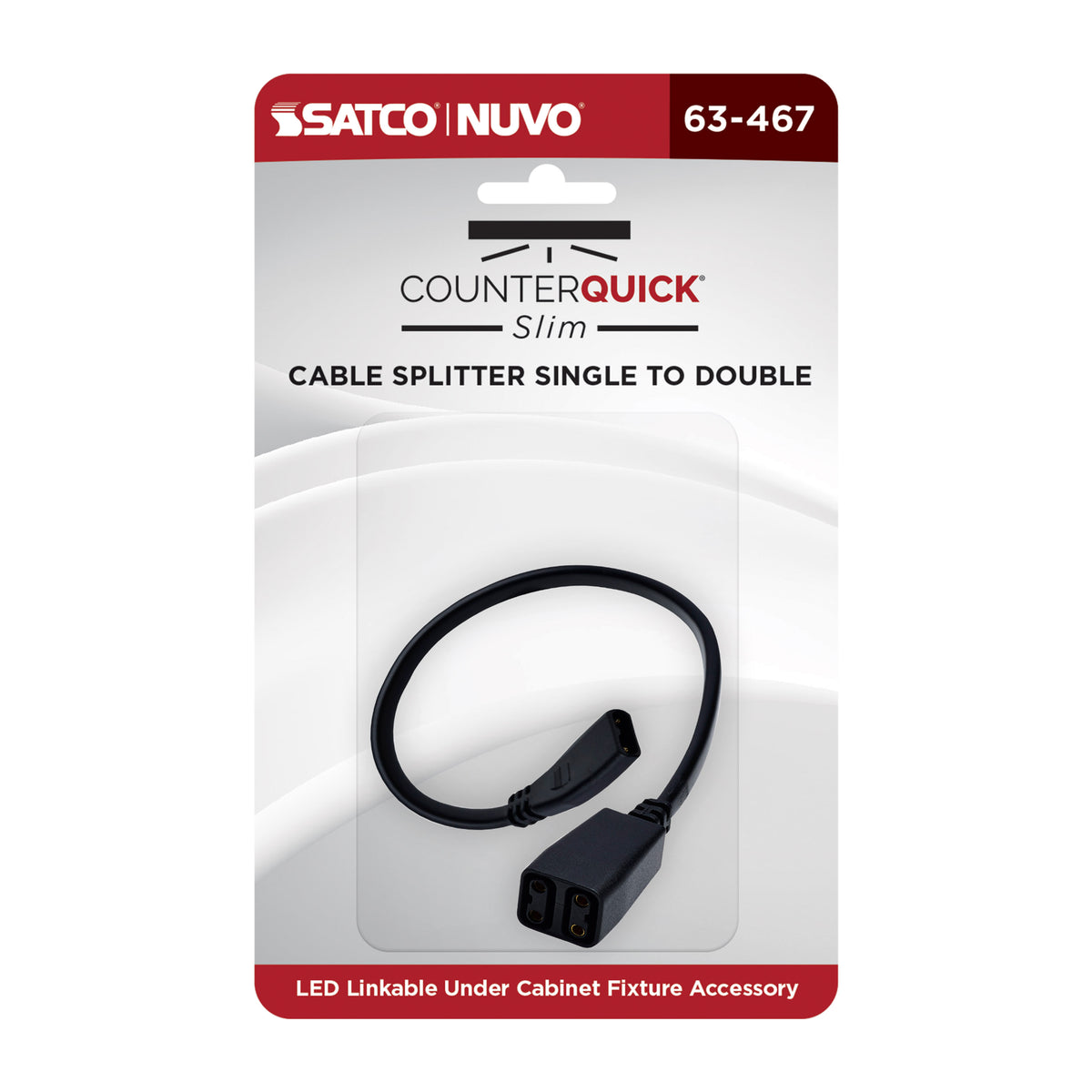 Nuvo 63-467 Cable Splitter, Single to Double, Black Finish