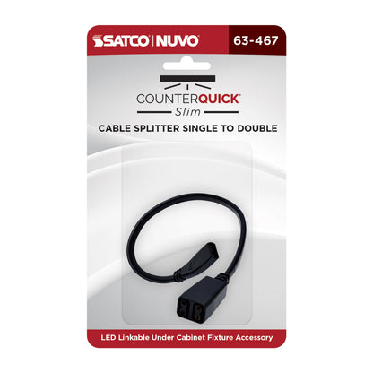 Nuvo 63-467 Cable Splitter, Single to Double, Black Finish