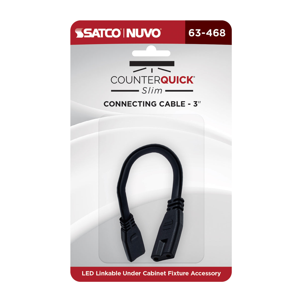Nuvo 63-468 Connecting Cable, 3-Inch, Black Finish