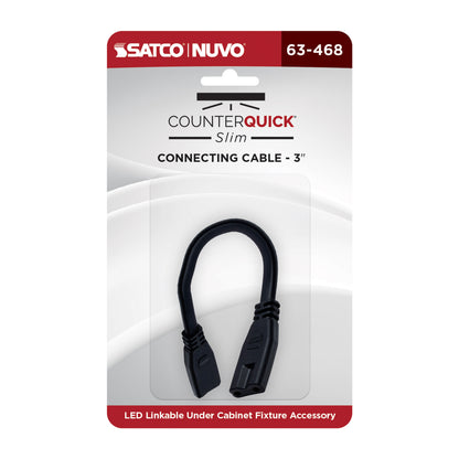 Nuvo 63-468 Connecting Cable, 3-Inch, Black Finish