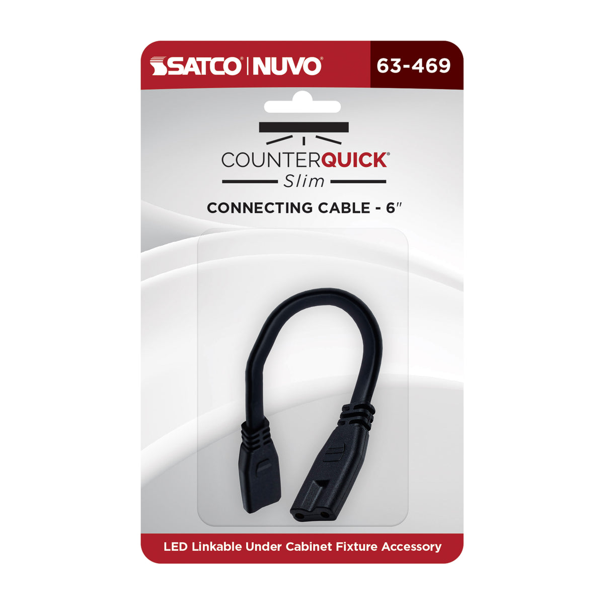 Nuvo 63-469 Connecting Cable, 6-Inch, Black Finish
