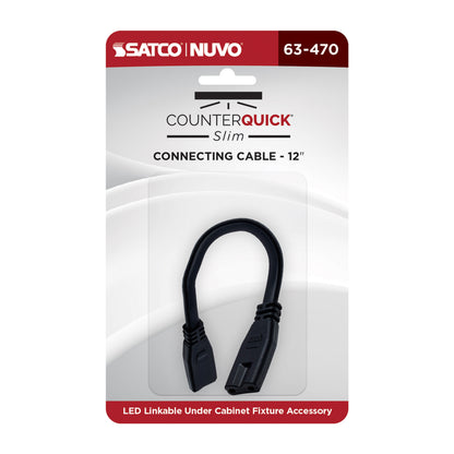Nuvo 63-470 Connecting Cable, 12-Inch, Black Finish