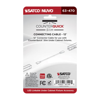 Nuvo 63-470 Connecting Cable, 12-Inch, Black Finish