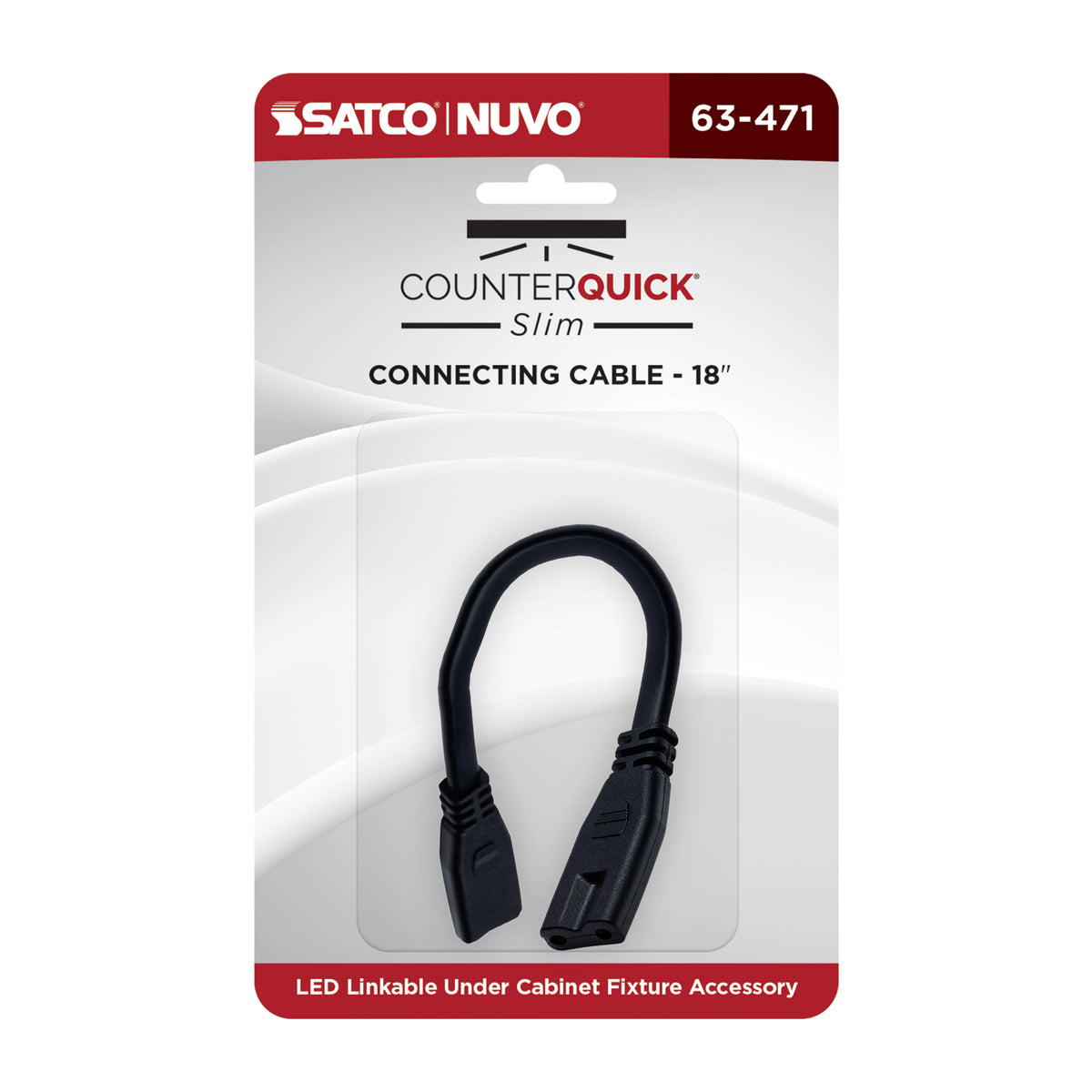 Nuvo 63-471 Connecting Cable, 18-Inch, Black Finish