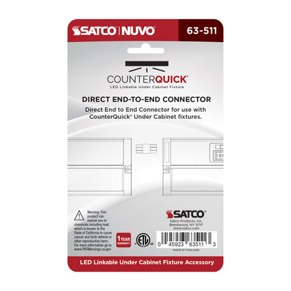 Nuvo 63-511 Under Cabinet LED End to End Connector