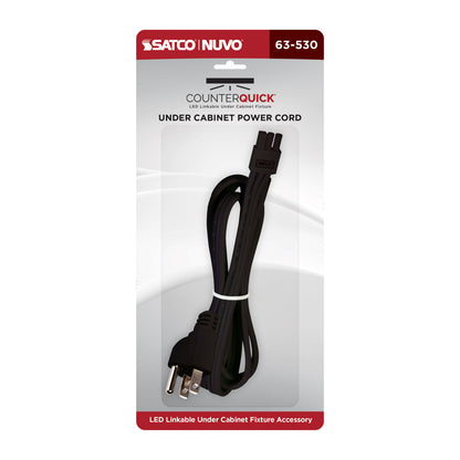 Nuvo 63-530 Under Cabinet Power Cord, Black Finish