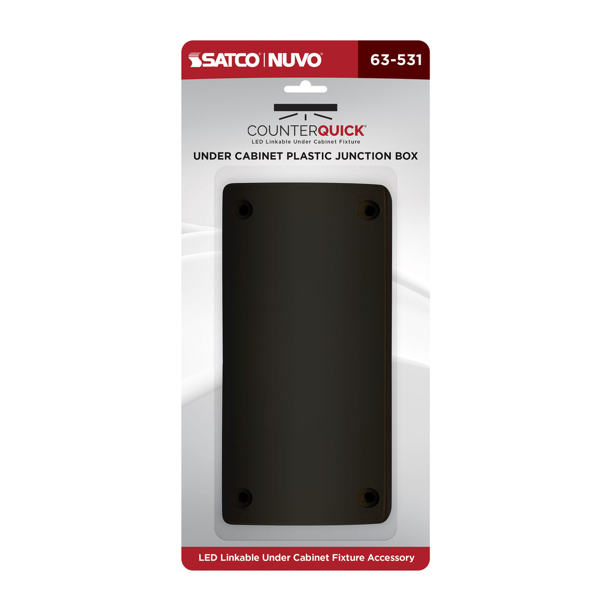 Nuvo 63-531 Under Cabinet Junction Box, Plastic, Dark Bronze