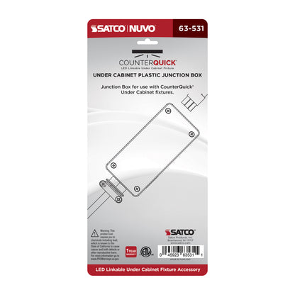 Nuvo 63-531 Under Cabinet Junction Box, Plastic, Dark Bronze