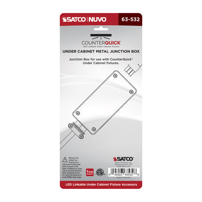 Nuvo 63-532 Under Cabinet Junction Box, Metal, Dark Bronze