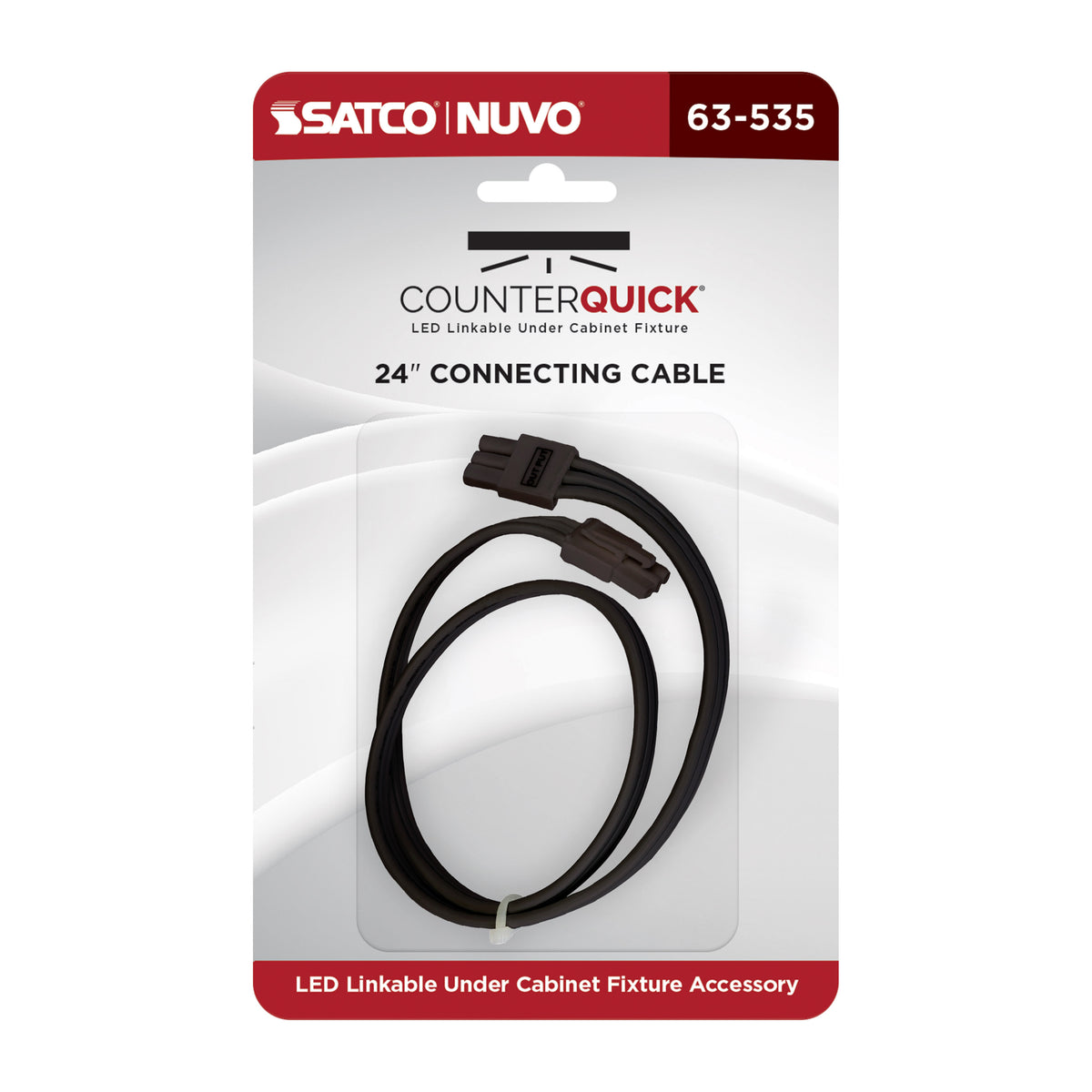Nuvo 63-535 Under Cabinet Link Cable, 24-Inch, Black Finish