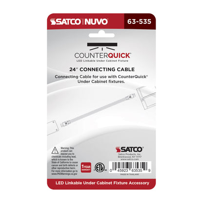 Nuvo 63-535 Under Cabinet Link Cable, 24-Inch, Black Finish