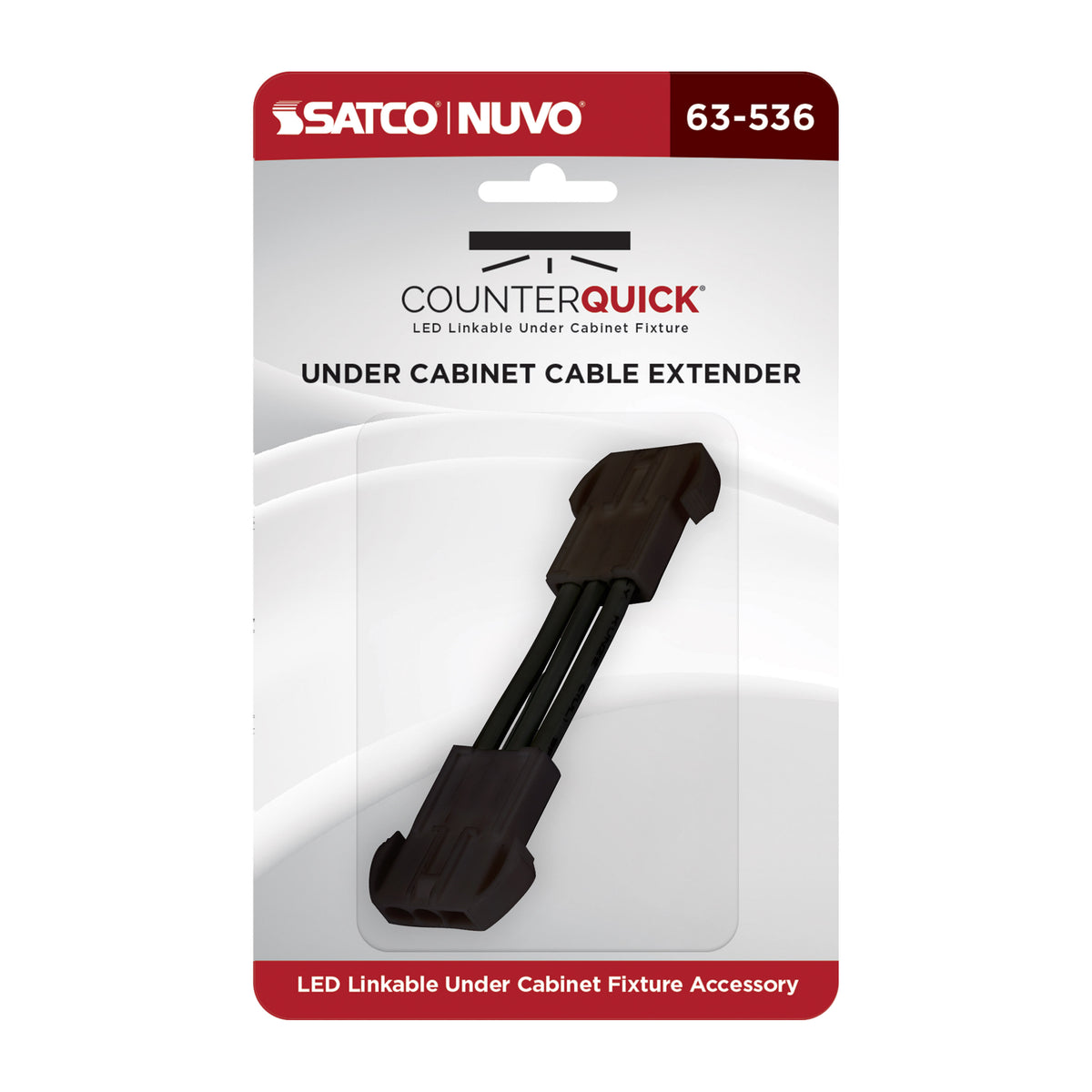 Nuvo 63-536 Under Cabinet Connectable Link, Black Finish