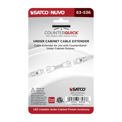 Nuvo 63-536 Under Cabinet Connectable Link, Black Finish