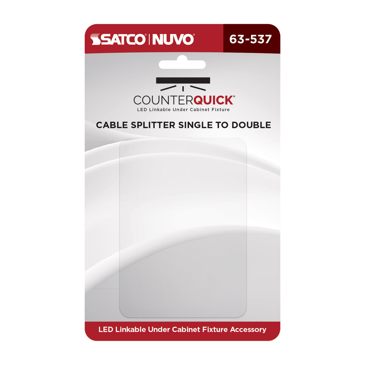 Nuvo 63-537 Y Splitter for Under Cabinet LED Fixtures, Black Finish