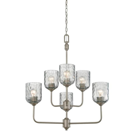 Westinghouse 6326300 Chandelier Fixture 6 Light Dark Pewter Finish