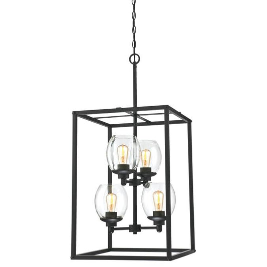 Westinghouse 6328000 Chandelier Fixture 4 Light Matte Black Finish