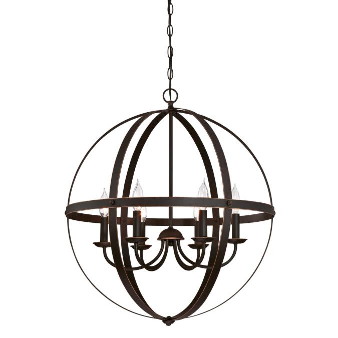 Westinghouse 6328200 Chandelier Fixture 6 Light Oil Rubbed Bronze