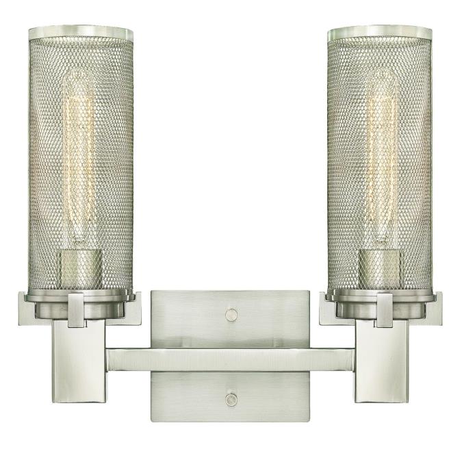 Westinghouse 6330400 Sconce Fixture 2 Light Wall Brushed Nickel Finish