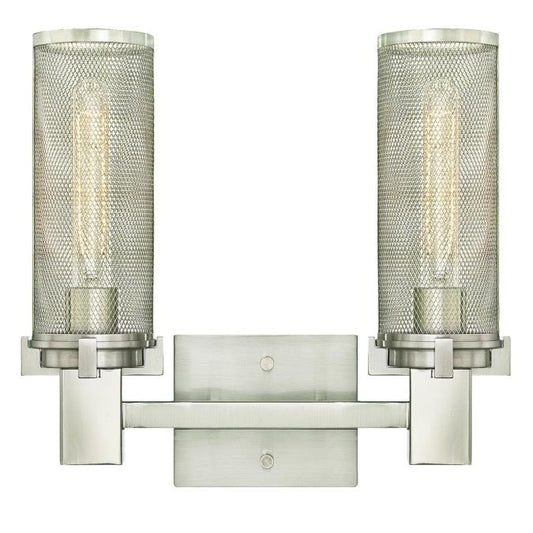 Westinghouse 6330400 Sconce Fixture 2 Light Wall Brushed Nickel Finish