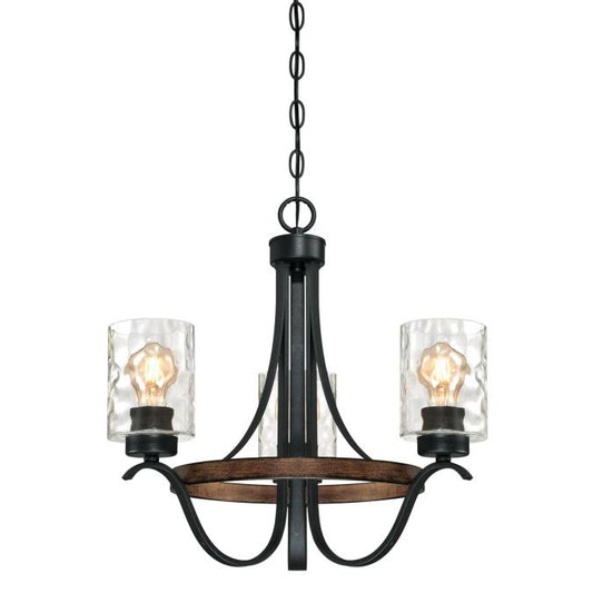 Westinghouse 6331800 Chandelier Fixture 3 Light Textured Iron and