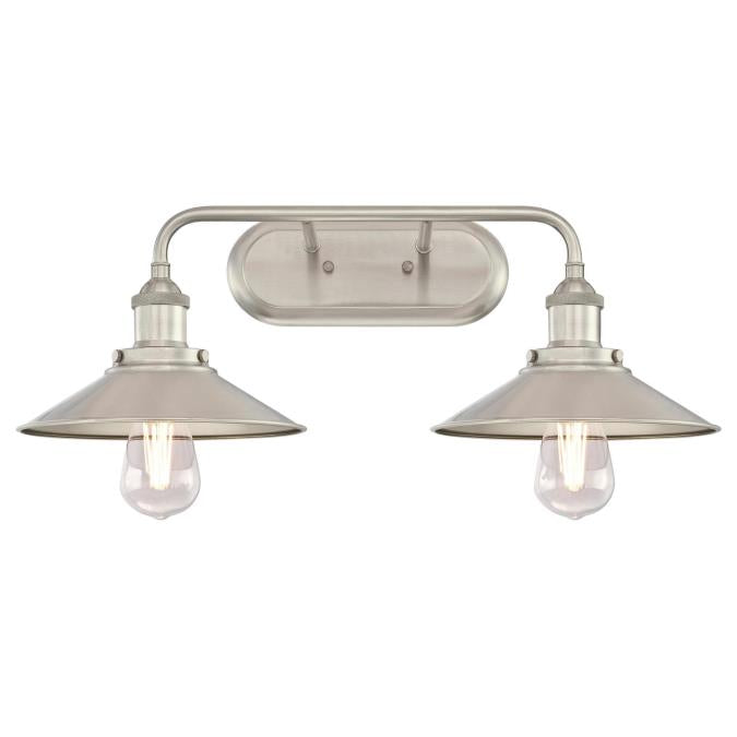 Westinghouse 6336300 Sconce Fixture 2 Light Wall Brushed Nickel Finish