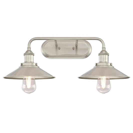 Westinghouse 6336300 Sconce Fixture 2 Light Wall Brushed Nickel Finish