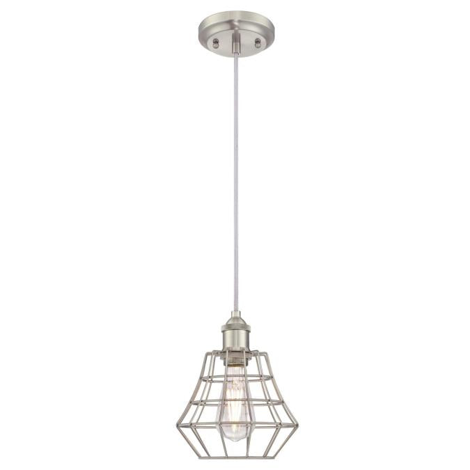 Westinghouse 6337200 Pendant Fixture 1 Light Mini Brushed Nickel