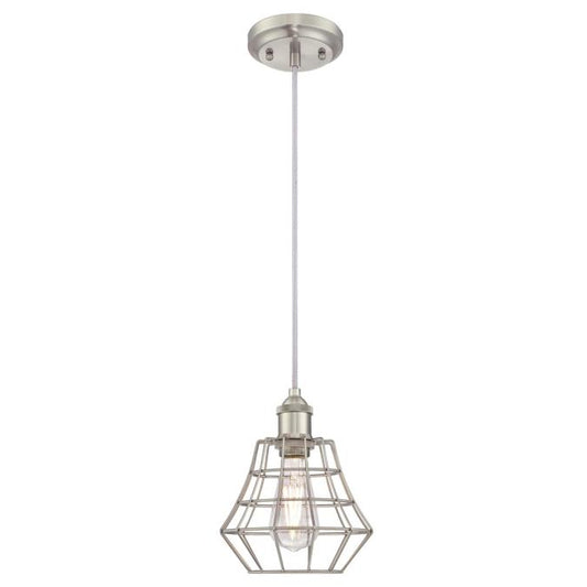 Westinghouse 6337200 Pendant Fixture 1 Light Mini Brushed Nickel