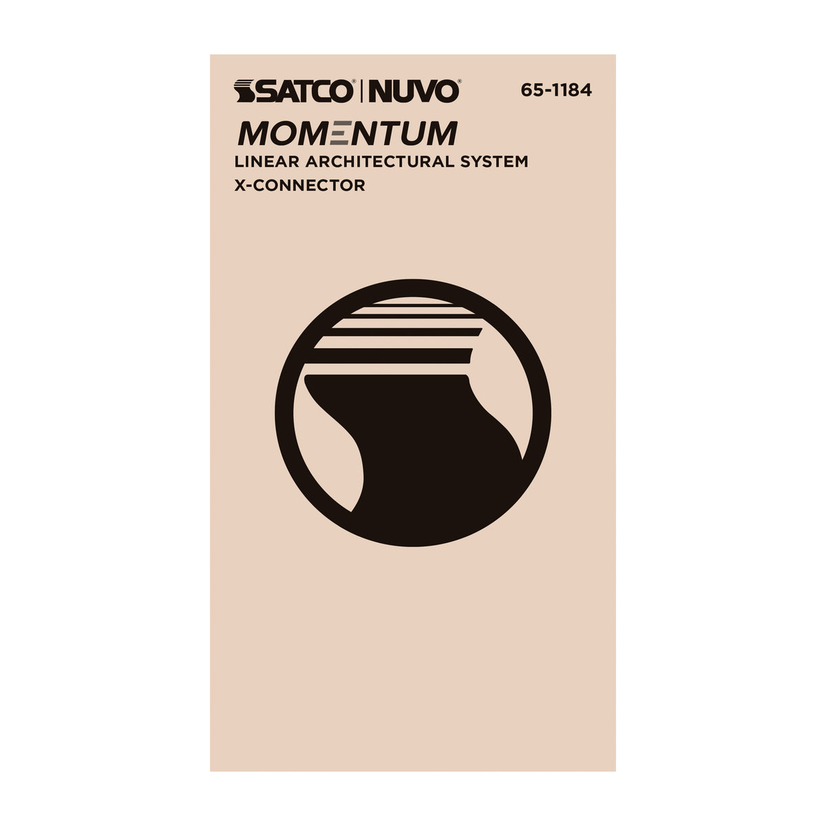 Nuvo 65-1184 Momentum, X-Connector for LED Linear System, White Finish