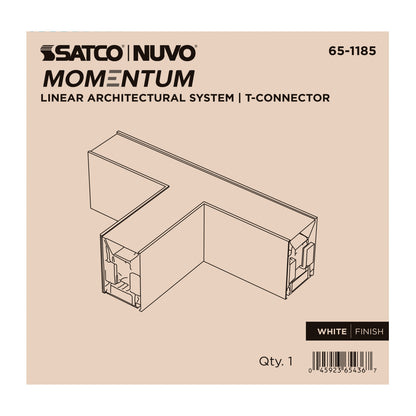 Nuvo 65-1185 Momentum, T-Connector for LED Linear System, White Finish