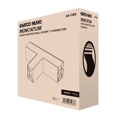 Nuvo 65-1185 Momentum, T-Connector for LED Linear System, White Finish