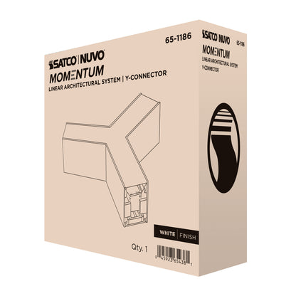 Nuvo 65-1186 Momentum, Y-Connector for LED Linear System, White Finish