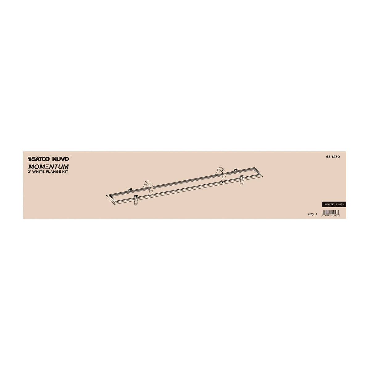 Nuvo 65-1230 Momentum, 2 Foot Flange Kit, White Finish