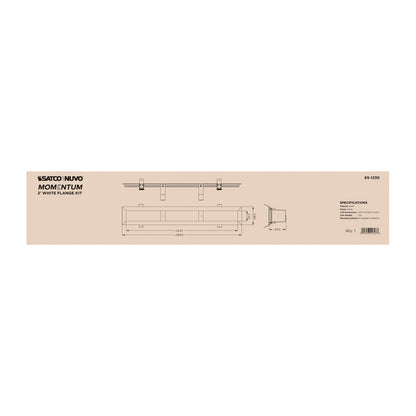 Nuvo 65-1230 Momentum, 2 Foot Flange Kit, White Finish