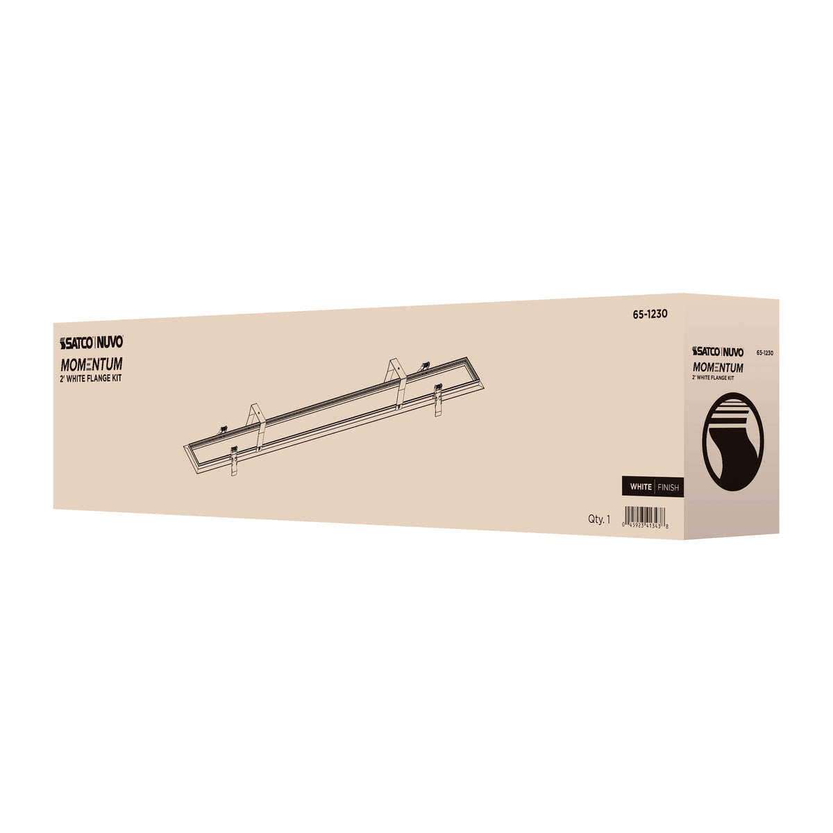 Nuvo 65-1230 Momentum, 2 Foot Flange Kit, White Finish