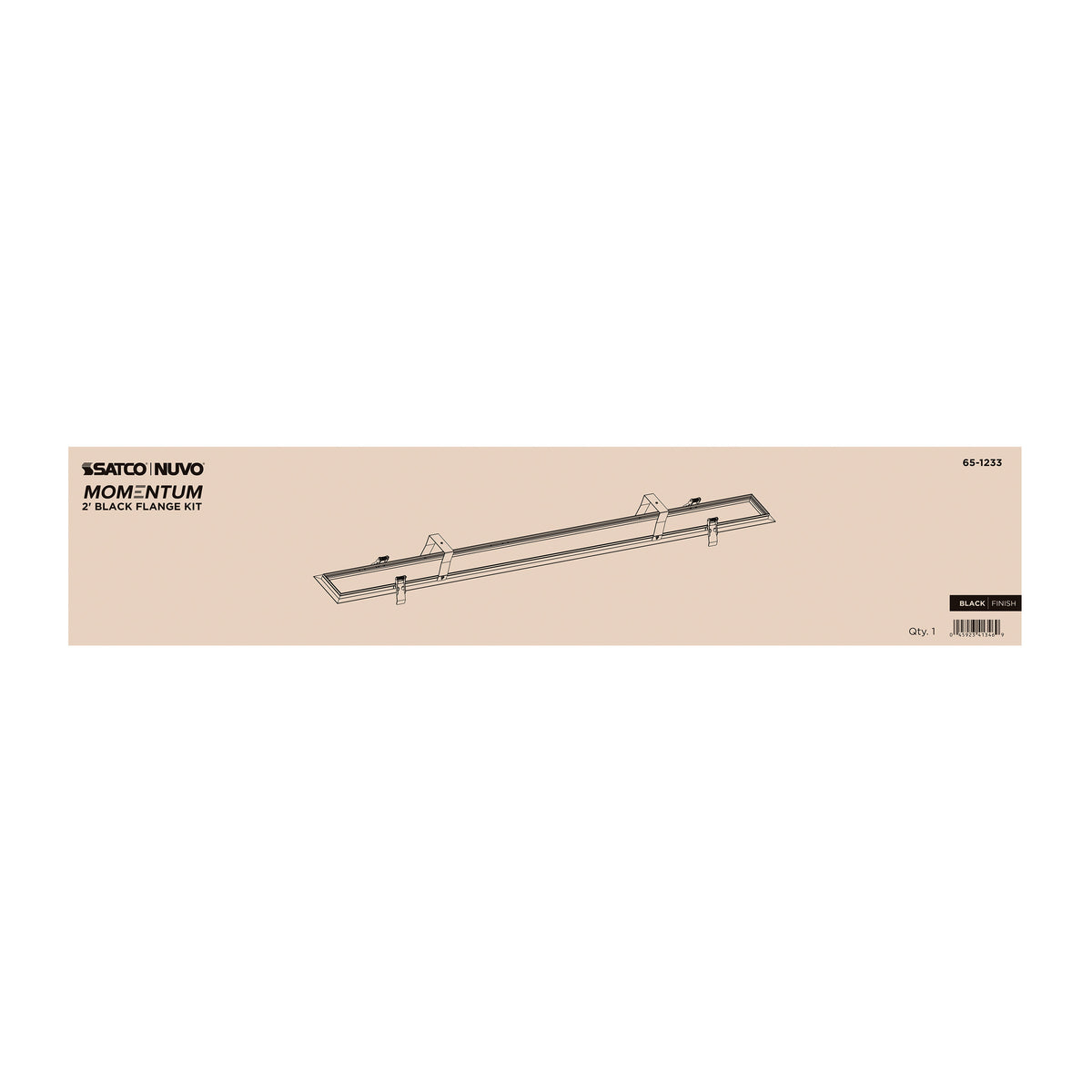 Nuvo 65-1233 Momentum, 2 Foot Flange Kit, Black Finish
